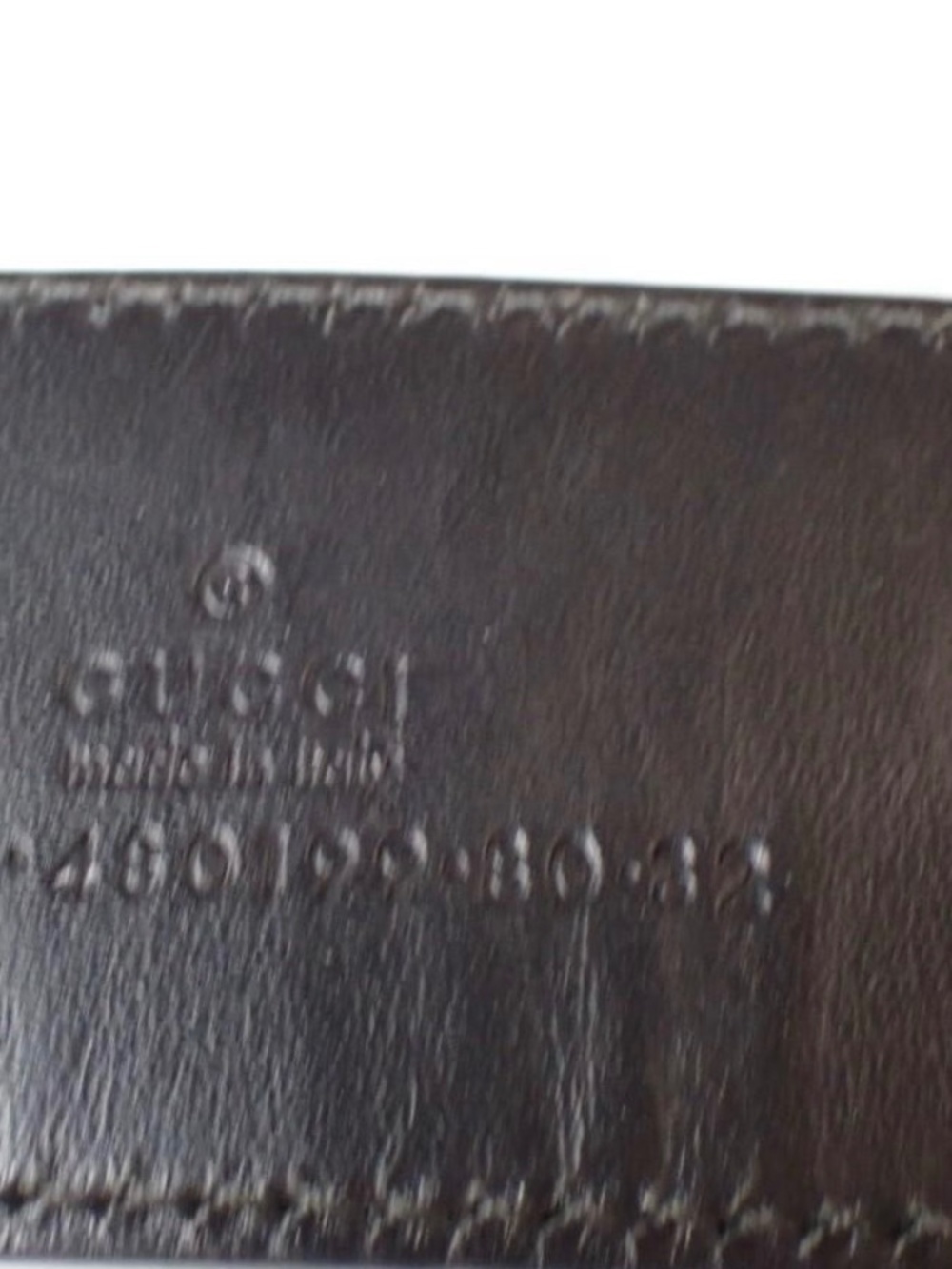 Gucci GG Interlocking Buckle Guccissima Leather Belt 80 32 - Picture 3 of 3